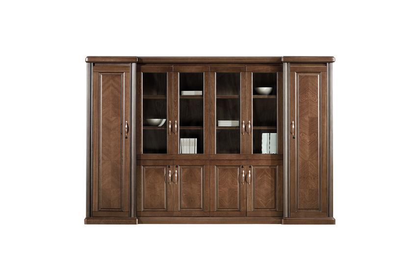 Executive Bookcase Wood & Glass Doors - BKC-KM3Y06